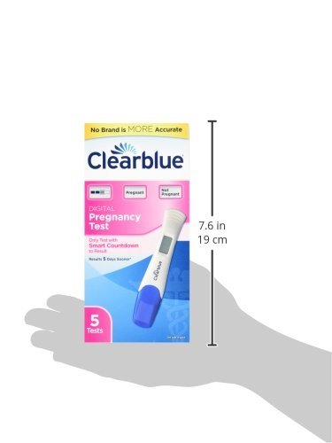 Clearblue Digital Pregnancy Test with Smart Countdown, Multi, 5 count - Maple Wellness Supplements