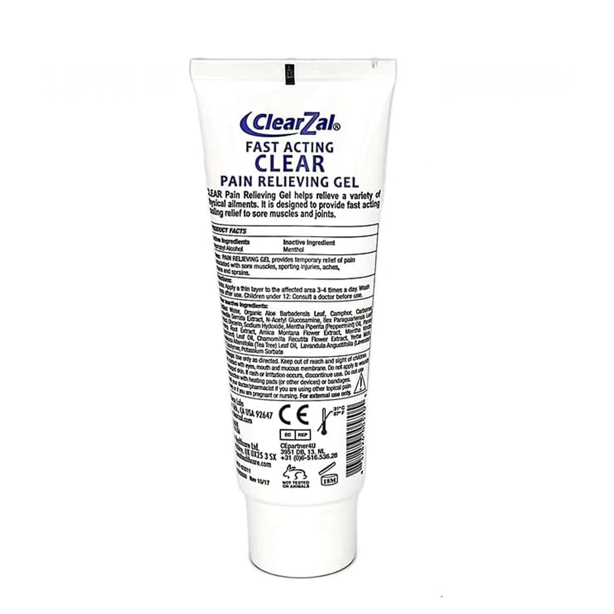 ClearZal Fast Acting Clear Pain Relieving Gel with Cooling Cryotherapy, Boswellia and Glucosamine for Sore Muscles and Joints, Soothing Cooling Gel 3.4 oz - Maple Wellness Supplements