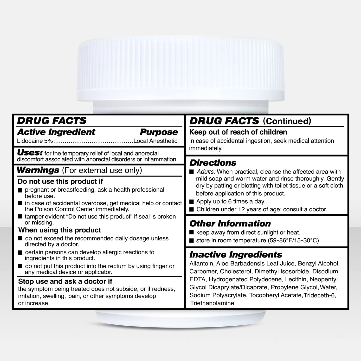 Clinical Resolution Numb Master 5% Lidocaine Cream Fast-Acting OTC anesthetic for Pain, Itch, Burns & Hemorrhoids with Vitamin E & Aloe for Soothing Relief Maximum Strength 4.2 Ounce - Maple Wellness Supplements