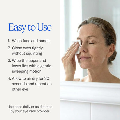 Cliradex Towelettes - Natural Face, Eyelash & Eyelid Cleanser - Wipes for Demodex, Blepharitis, Mgd and Red Irritated Eye Lid - Maple Wellness Supplements