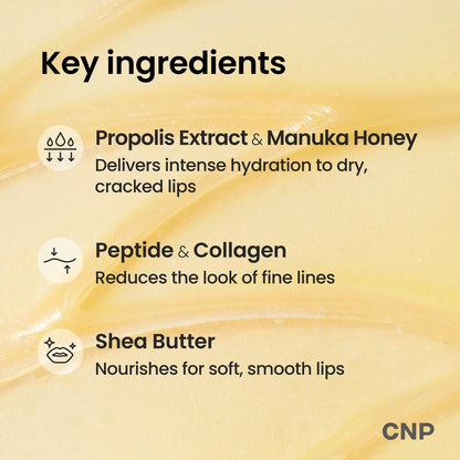 CNP Honey Lip Butter - Propolis Lipcerin™ 01 Original, Hydrating Overnight Manuka Lip Balm & Mask - Maple Wellness Supplements
