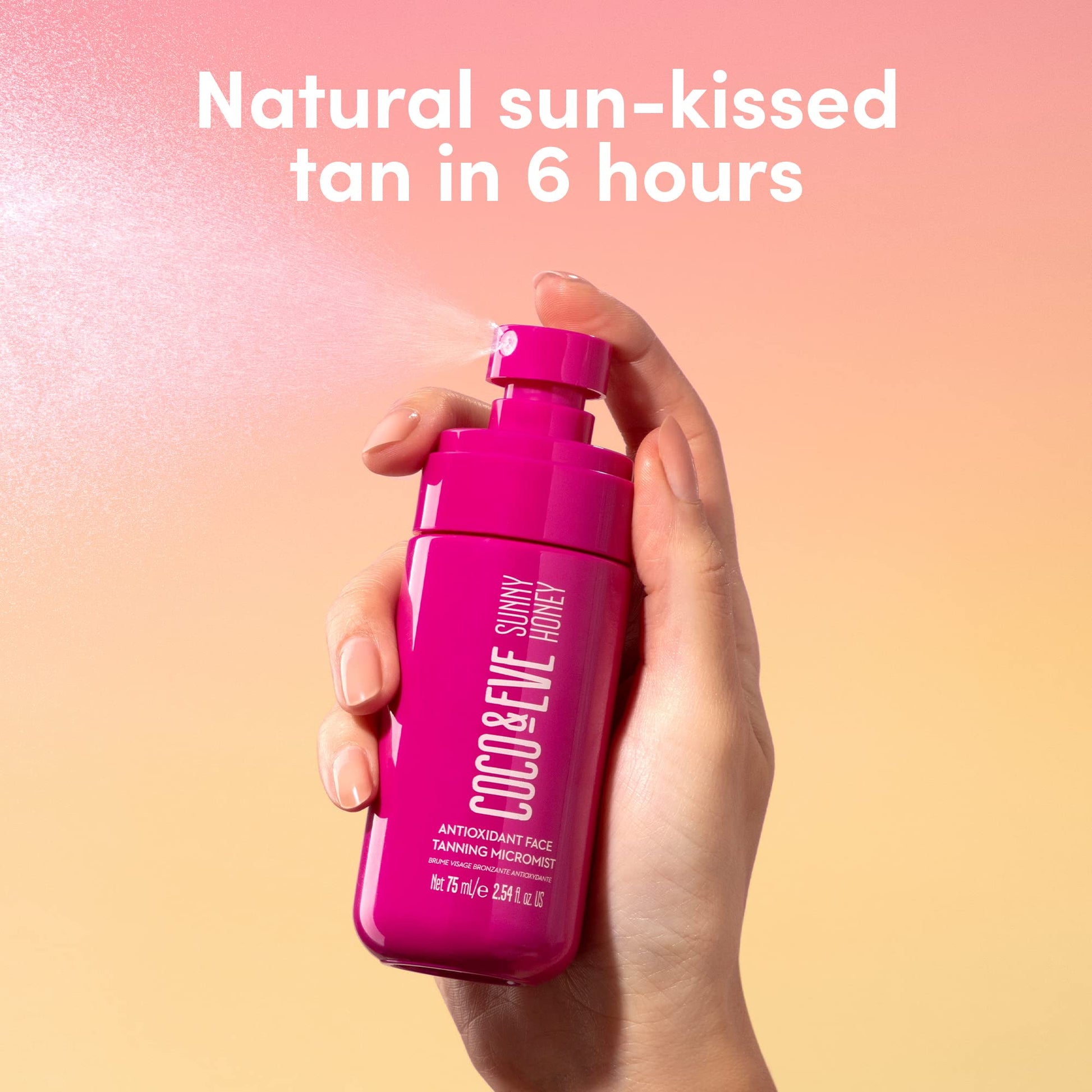 Coco & Eve Face Tanning Micromist – Sunless Facial Self Tanner Ultra Fine Mist for Face, - Maple Wellness Supplements