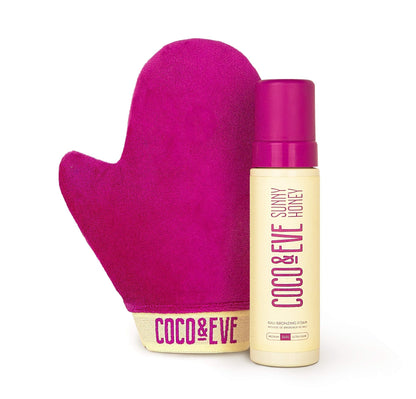 Coco & Eve Self Tanner Foam Kit - (Medium) Streak-Free Sunless Tanning Mousse, Tropically Scented Natural Looking Tan - Maple Wellness Supplements