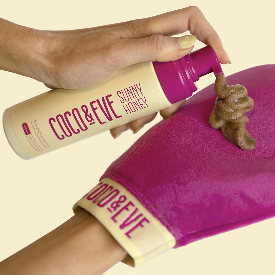 Coco & Eve Self Tanner Foam Kit - (Medium) Streak-Free Sunless Tanning Mousse, Tropically Scented Natural Looking Tan - Maple Wellness Supplements