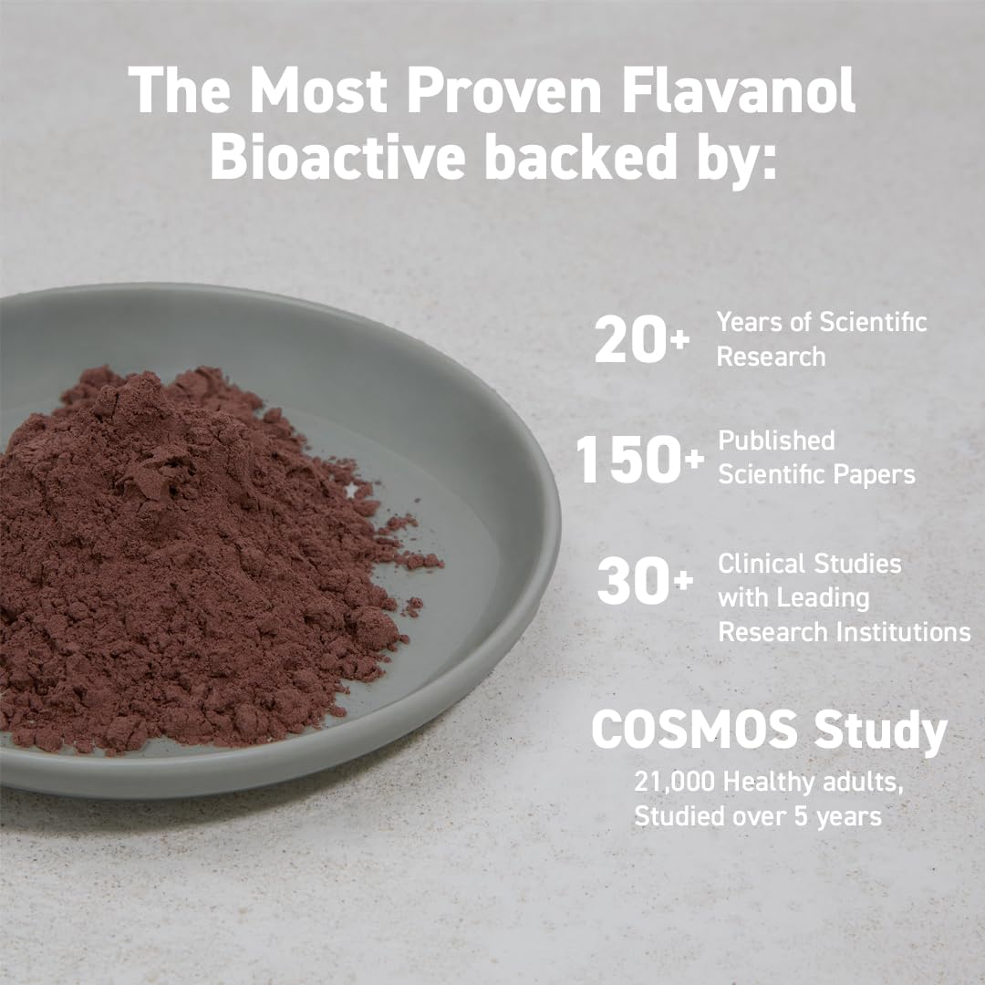 CocoaVia Cocoa Flavanols 500mg, High Flavanol Cocoa Powder, Support Heart and Brain Health, Boosts Nitric Oxide, Circulation, Preworkout, Travel-Friendly, Vegan, Dark Chocolate, 15 Single Serve Sticks - Maple Wellness Supplements