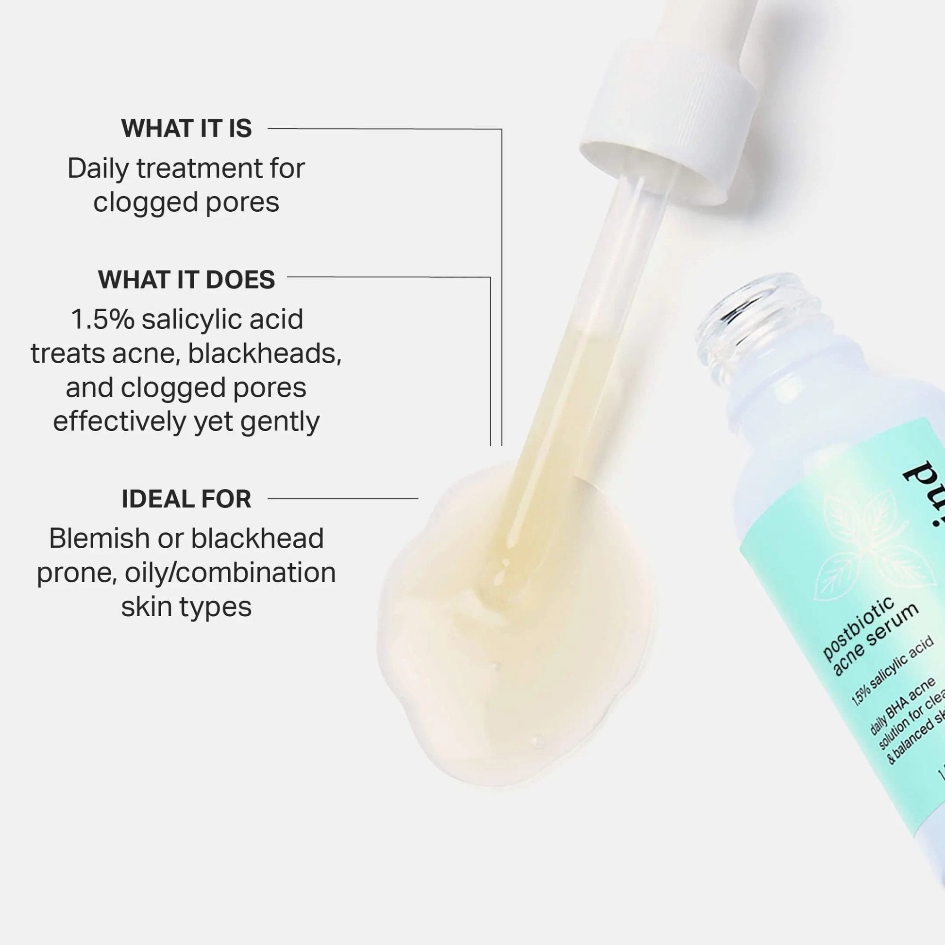 Cocokind Postbiotic Acne Serum, Salicylic Acid Serum and BHA Liquid Exfoliant - Exfoliating, Brightening and Hydrating Serum - Maple Wellness Supplements