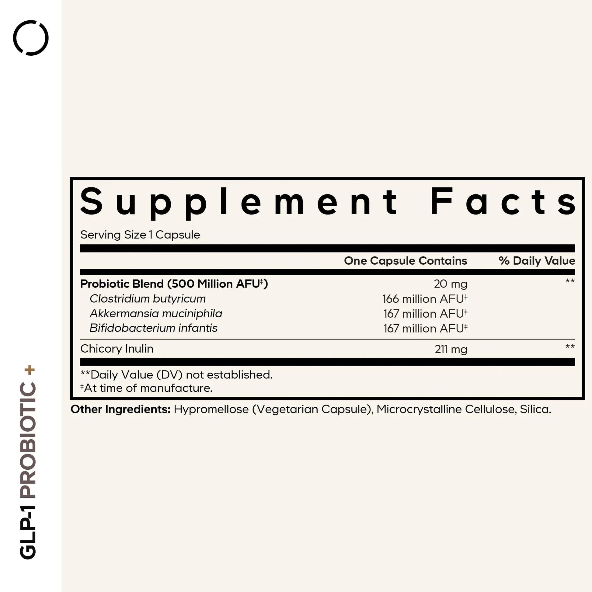 Codeage GLP-1 Probiotic+ - Live Probiotics Akkermansia, Clostridium, Bifidobacterium, Chicory Inulin Probiotic, Prebiotics & Postbiotics Supplement - 500 Million AFU, 3-Month Supply - 90 Capsules - Maple Wellness Supplements