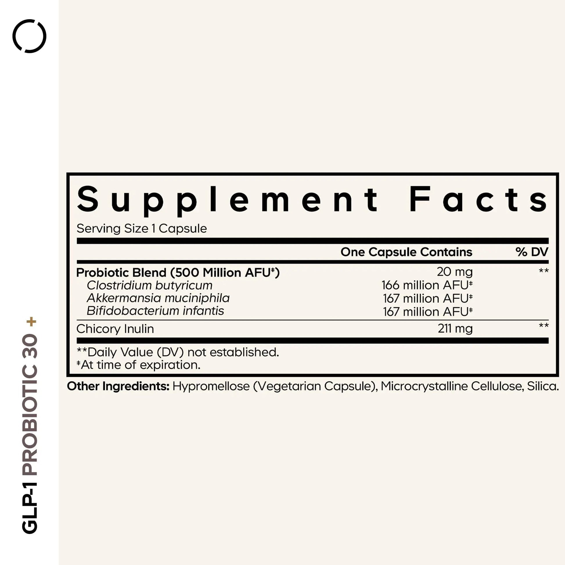 Codeage GLP-1 Probiotic+ - Live Probiotics Akkermansia, Clostridium, Bifidobacterium, Chicory Inulin Probiotic, Prebiotics & Postbiotics Supplement - 500 Million AFU - 30 Capsules - Maple Wellness Supplements