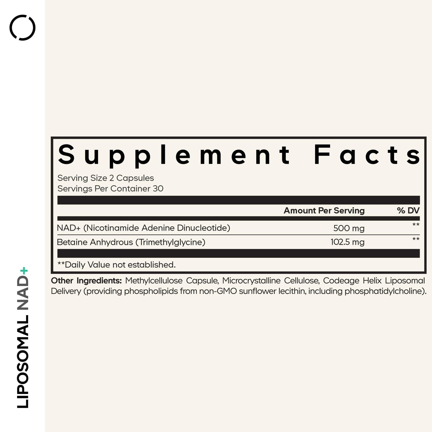 Codeage Liposomal NAD+ Supplement - NAD Nicotinamide Adenine Dinucleotide Coenzyme Pills - 500 mg NAD+ Per Serving & Betaine Anhydrous - Liposomal Delivery - Vegan, Non-GMO, Gluten-Free - 60 Capsules - Maple Wellness Supplements