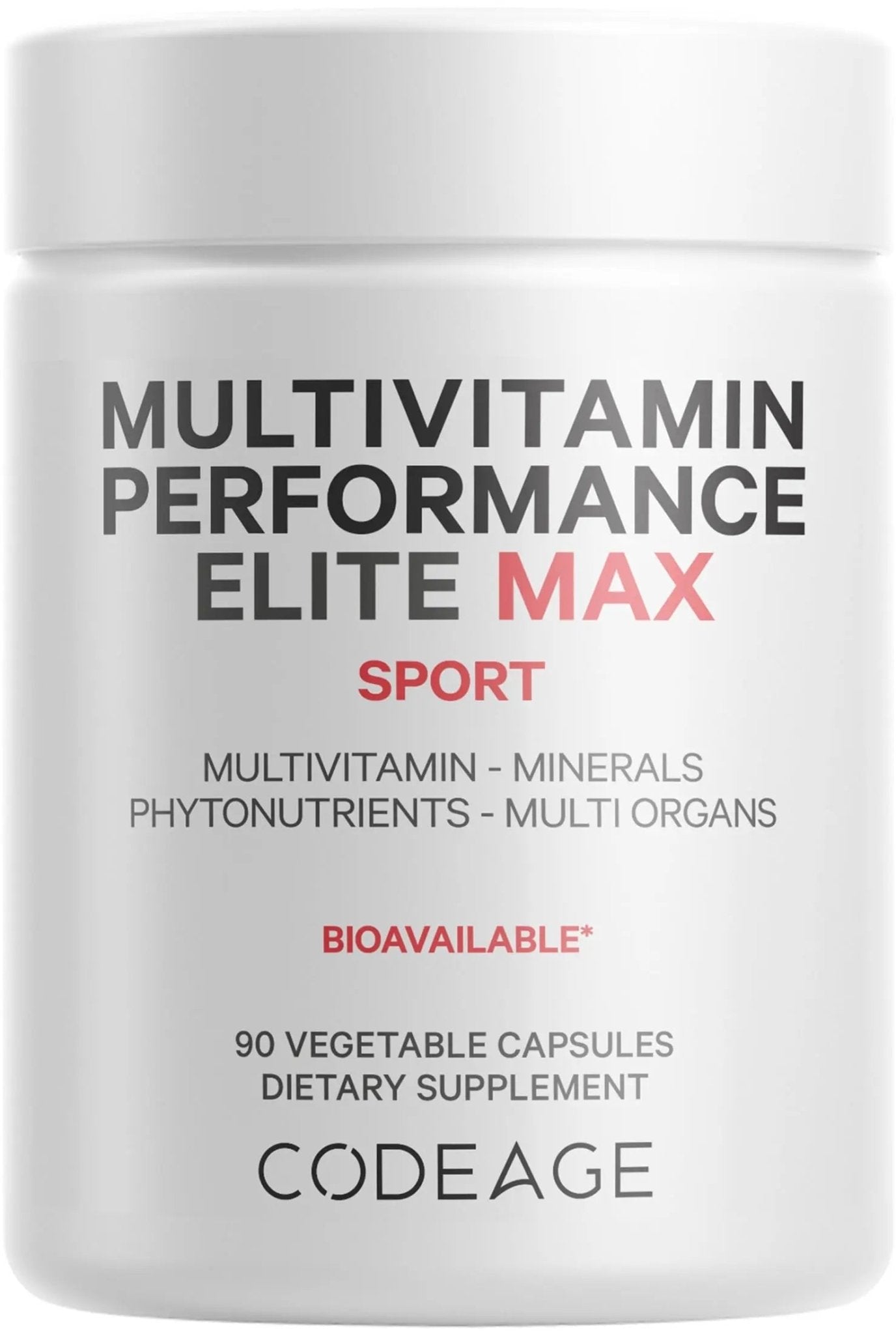 Codeage Multivitamin Performance Elite Max Supplement - Vitamins A, B6, B12, C, D, E, Vitamin K (MK-4, MK-6, MK-7, MK-9), Essential Minerals - Maple Wellness Supplements