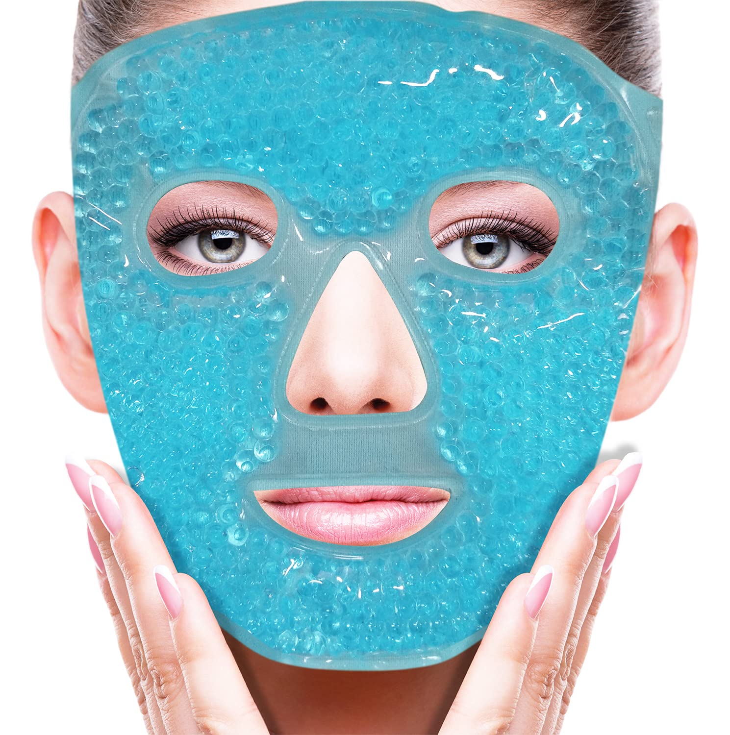 Cold Face Eye Mask Ice Pack Reduce Facial Puff, Dark Circles, Gel Hot Heat Cold Compress Pack, Face SPA Gift for Woman Sleeping - Maple Wellness Supplements