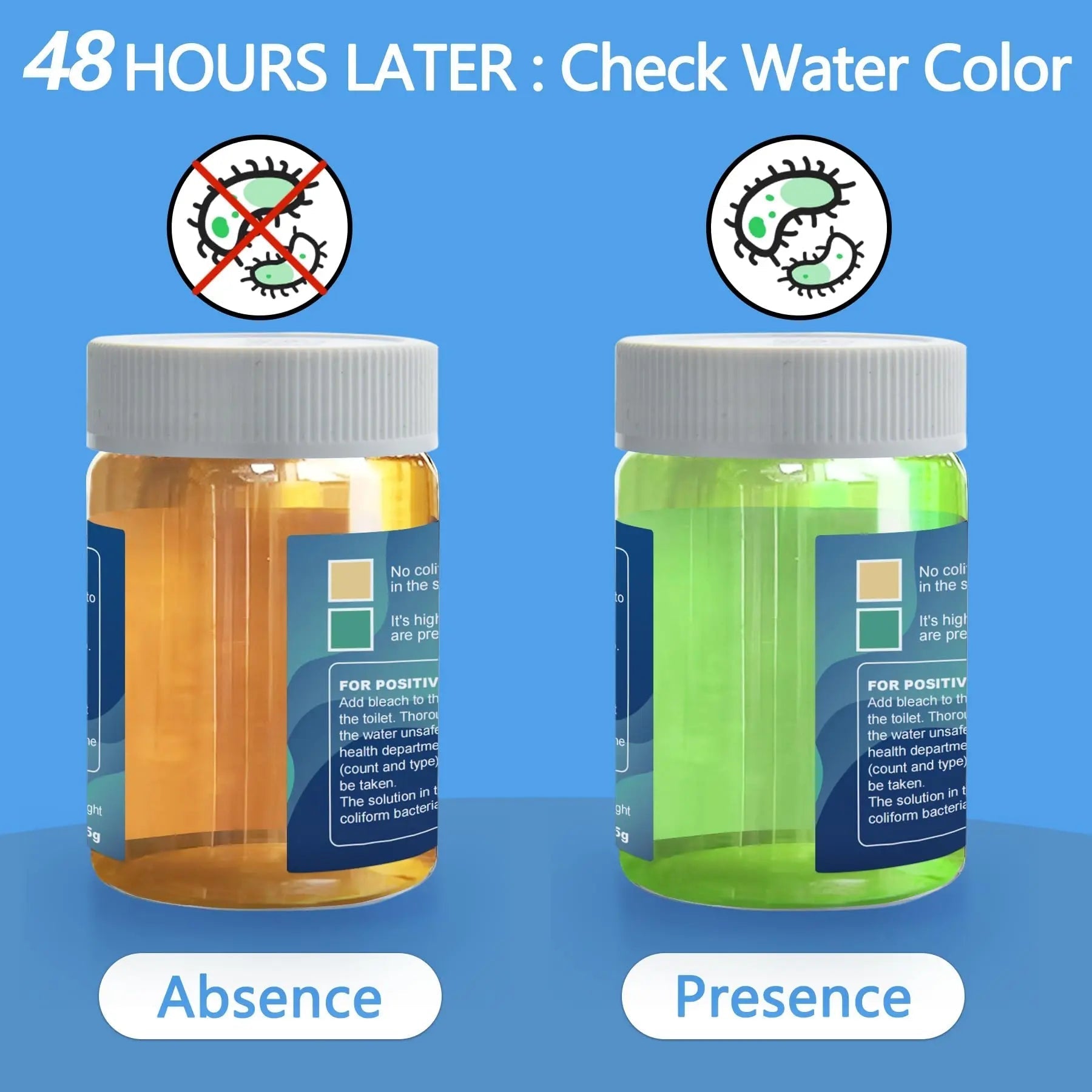 Coliform Bacteria Test Kit: 12-Pack Easy at-Home Well, Tap, Pool, Spring, Pond, Lake Drinking Water Quality Test - Maple Wellness Supplements