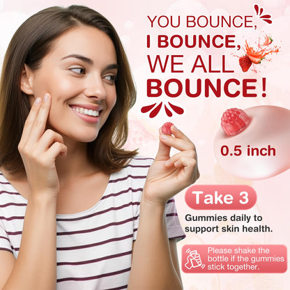 Collagen Gummies-Collagen for Women Men with 1500 mg Collagen Peptides Type I,II,III,V,X, 1000mg NAD, 15000 mcg Biotin, Daily Collagen Supplement Protein Gummies for Hair Skin Nails, Sugar Free - Maple Wellness Supplements