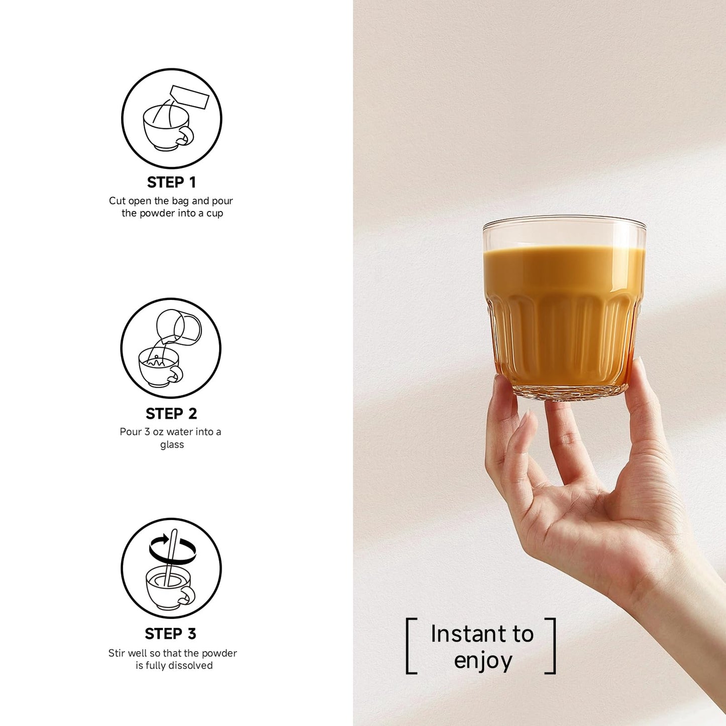 Collagen Peptide Milk Coffee - Rich in Premium Marine Fish Collagen Peptides, Multivitamins (B6/B12/C/E) and Prebiotics, Instant Milk Coffee with Creamer for Skin, Antioxidant, Aging and Gut Health - Maple Wellness Supplements