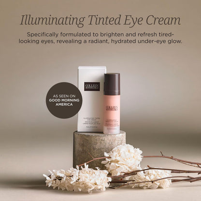COLLEEN ROTHSCHILD Illuminating Tinted Eye Cream | Instant Brightening Effect | Nourishes & Targets Dark Circles | With Hyaluronic Acid, Caffeine, Pearlized Pigments & Peptides (0.5 fl oz) - Maple Wellness Supplements