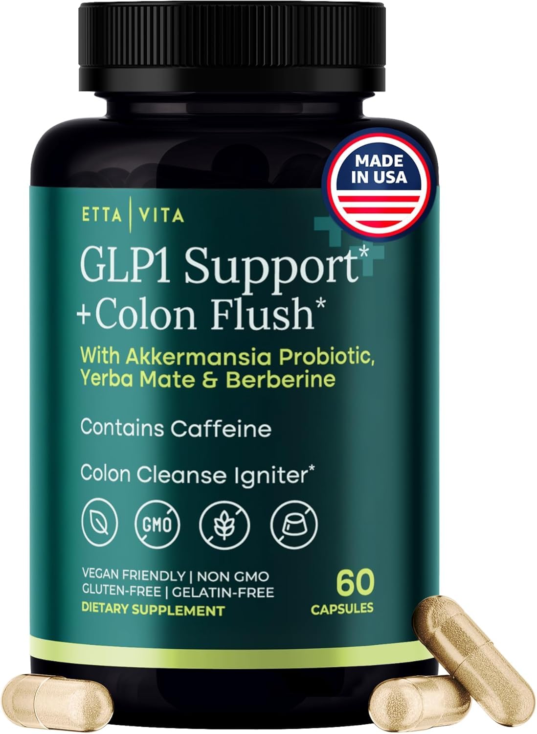 Colon Cleanse + Supplement Weight Loss & Energy - Appetite Suppressant & Fat Burner for women and men with Berberine, Yerba Mate, Psyllium Husk, Senna Leaf - Maple Wellness Supplements