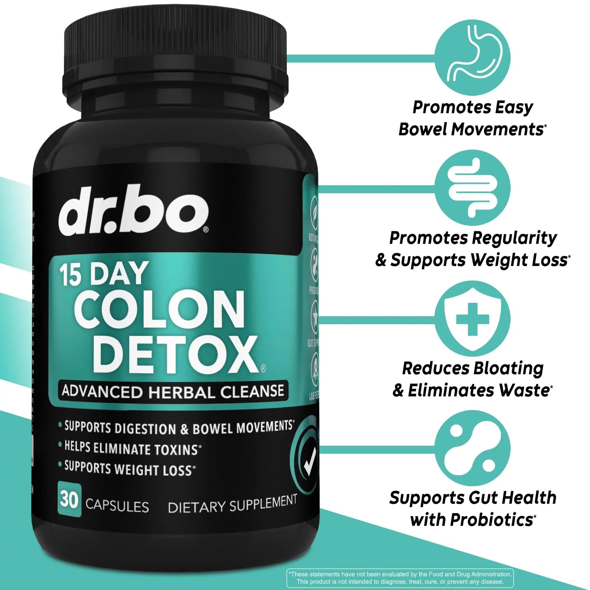 Colon Cleanser Detox for Weight Flush - 15 Day Intestinal Cleanse Pills & Probiotic - Fast Natural Laxative for Constipation Relief - Bowel Movement Supplements for Stomach Bloating, Gut Loss Support - Maple Wellness Supplements