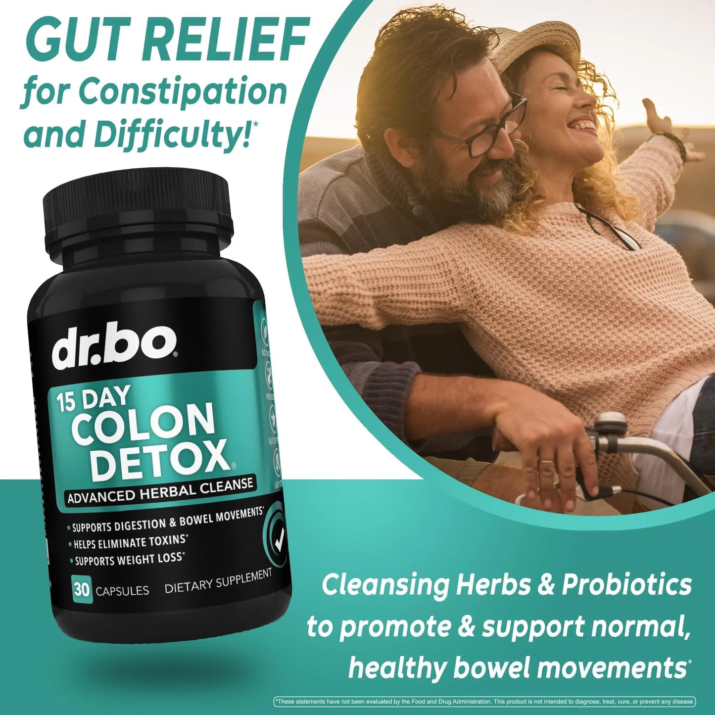 Colon Cleanser Detox for Weight Flush - 15 Day Intestinal Cleanse Pills & Probiotic - Fast Natural Laxative for Constipation Relief - Bowel Movement Supplements for Stomach Bloating, Gut Loss Support - Maple Wellness Supplements
