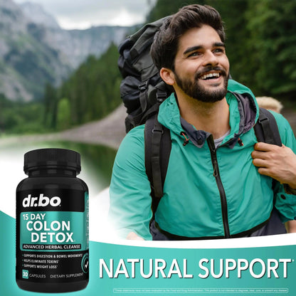 Colon Cleanser Detox for Weight Flush - 15 Day Intestinal Cleanse Pills & Probiotic - Fast Natural Laxative for Constipation Relief - Bowel Movement Supplements for Stomach Bloating, Gut Loss Support - Maple Wellness Supplements