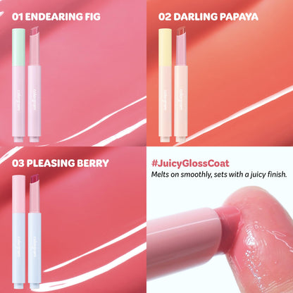 COLORGRAM Fruity Glass Stick 02 DARLING PAPAYA | Long-Lasting Juicy Lip Tint with Radiant, Glossy Finish | Melting Syrupy Texture for Vibrant, Hydrated Lips | Non-Sticky Shine - Maple Wellness Supplements