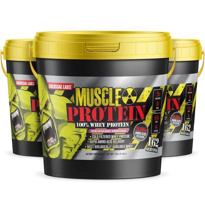 COLOSSAL LABS Muscle Protein Whey Powder [12 lbs/Pack of 1]-Strawberry Protein - Maple Wellness Supplements