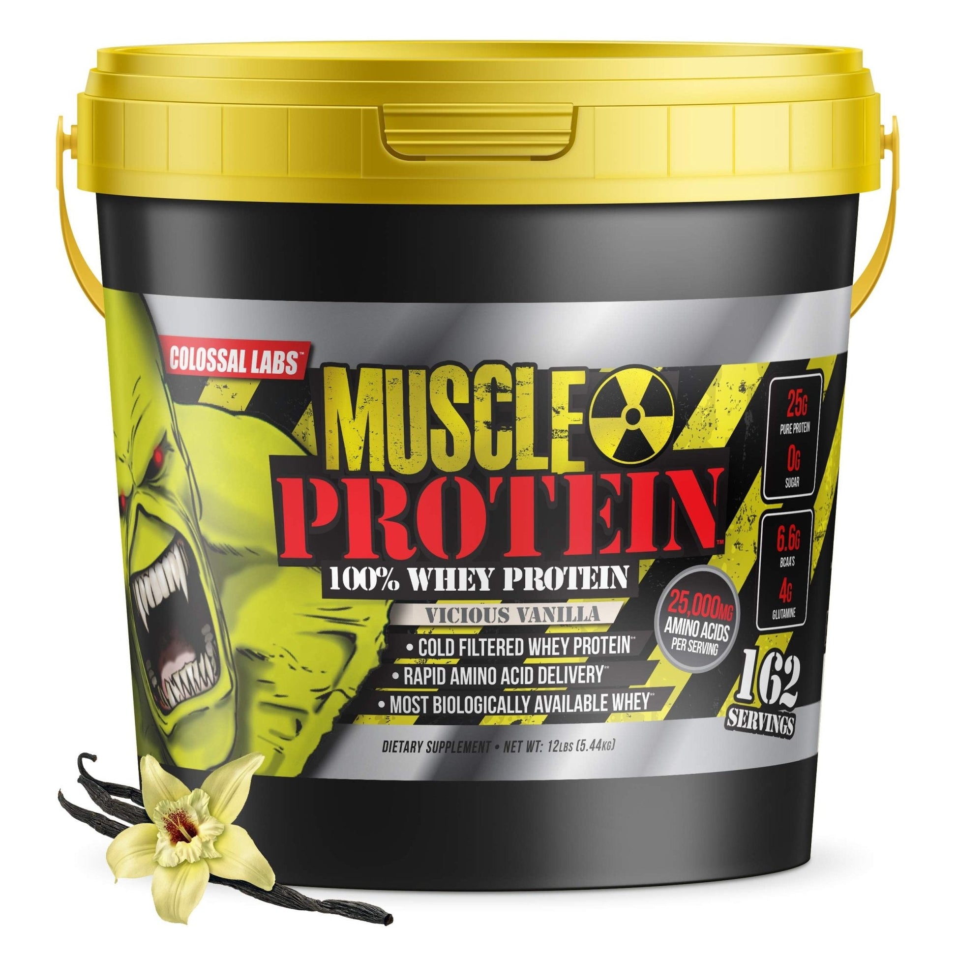 Colossal Labs Whey Protein Blend [12 Pounds/Pack of 1]–Vicious Vanilla, Cold Filtered - Maple Wellness Supplements