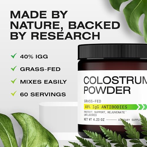 Colostrum Powder - Grass-Fed 40% IgG Colostrum Supplement Powder - Bovine - Maple Wellness Supplements