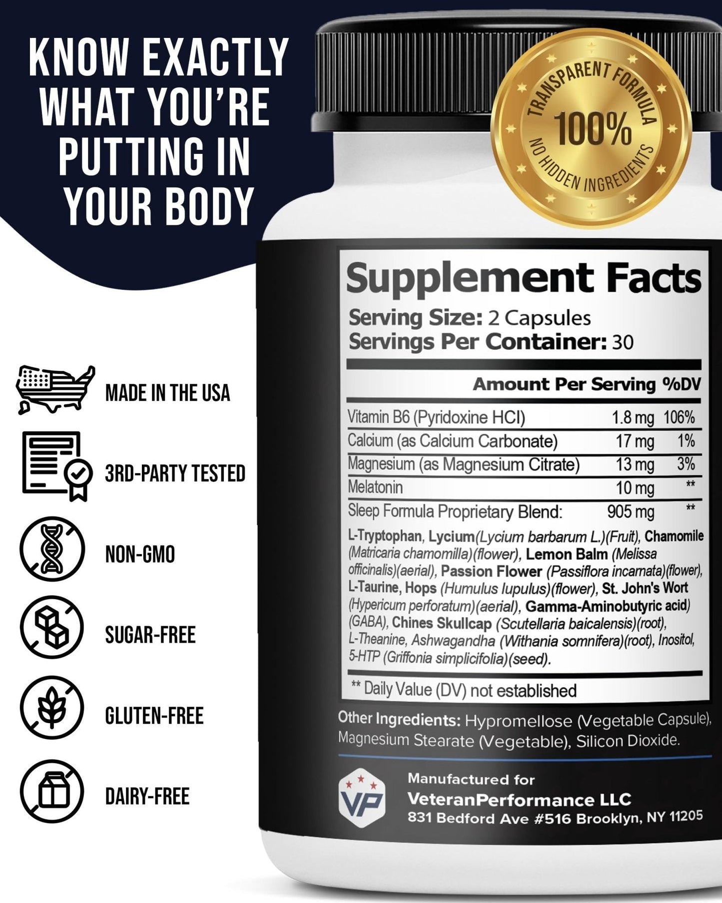 Combat ZZZ 4-in-1 Sleep Aid with Melatonin, Magnesium & L-Theanine – Non-Groggy Formula for Deep Sleep & Restful Recovery – Veteran-Founded, Made in USA (60 Capsules) | Sleep Aid for Adults - Maple Wellness Supplements