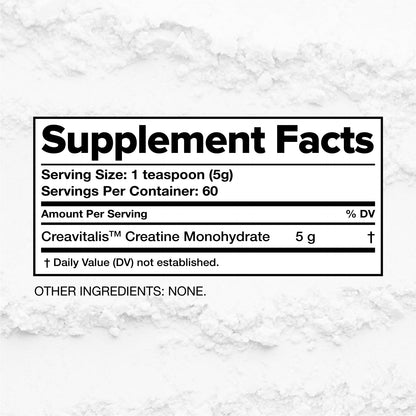 Complement Creatine Monohydrate Micronized Powder for Women and Men (5g, 60 Servings) Pre Workout, Post Workout, Muscle Recovery, Brain Health, Longevity- Vegan, Unflavored - Maple Wellness Supplements