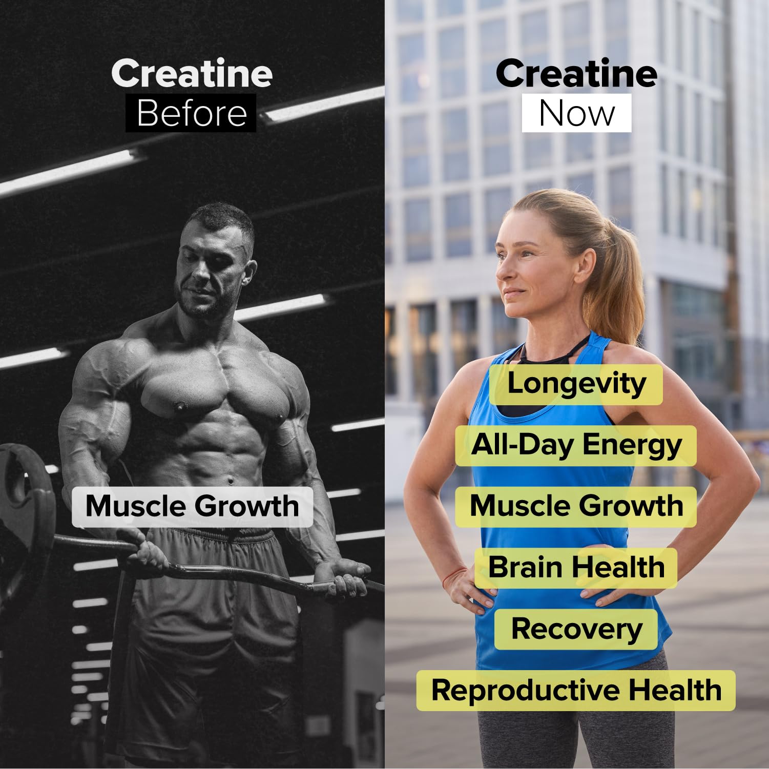 Complement Creatine Monohydrate Micronized Powder for Women and Men (5g, 60 Servings) Pre Workout, Post Workout, Muscle Recovery, Brain Health, Longevity- Vegan, Unflavored - Maple Wellness Supplements