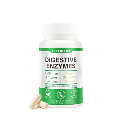 Complete Digestive Enzymes Supplement for Gut Health & Bloating Relief - Enhanced with Lipase Amylase Bromelain for Protein Carb - Maple Wellness Supplements