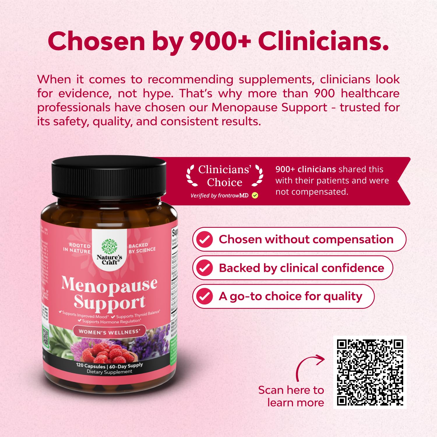 Complete Herbal Menopause Supplement for Women - Female Hormone Balance Capsules for Night Sweats Hot Flashes & Mood Swings with Dong Quai, Chaste Berry & Black Cohosh Root - 120 Count Pack - Maple Wellness Supplements