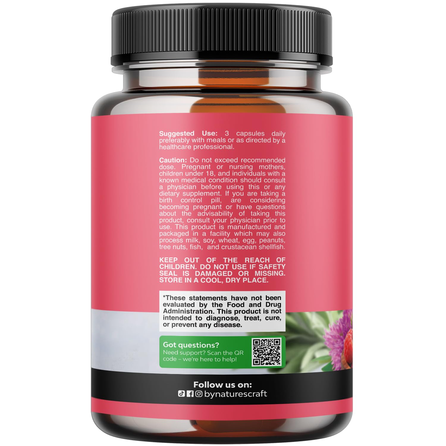 Complete Herbal Menopause Supplement for Women - Multibenefit Menopause Ease Hormone Balance for Women for Night Sweats Mood and More with Dong Quai Vitex Chaste Berry and Black Cohosh - 90 Count - Maple Wellness Supplements