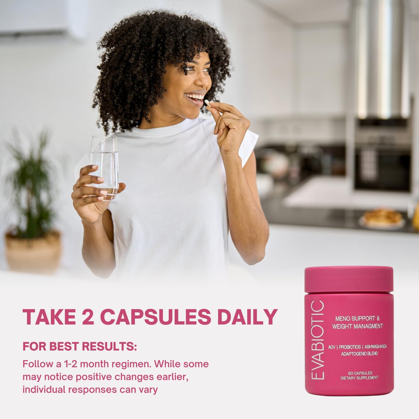 Complete Menopause Vitamins - Ashwaghanda, Probiotics, ACV for Weight Management, Hot Flashes, Night Sweats, Bloat, Hormone Balance - Vegan 60 Caps Menopause Supplements for Women Non-GMO - Maple Wellness Supplements