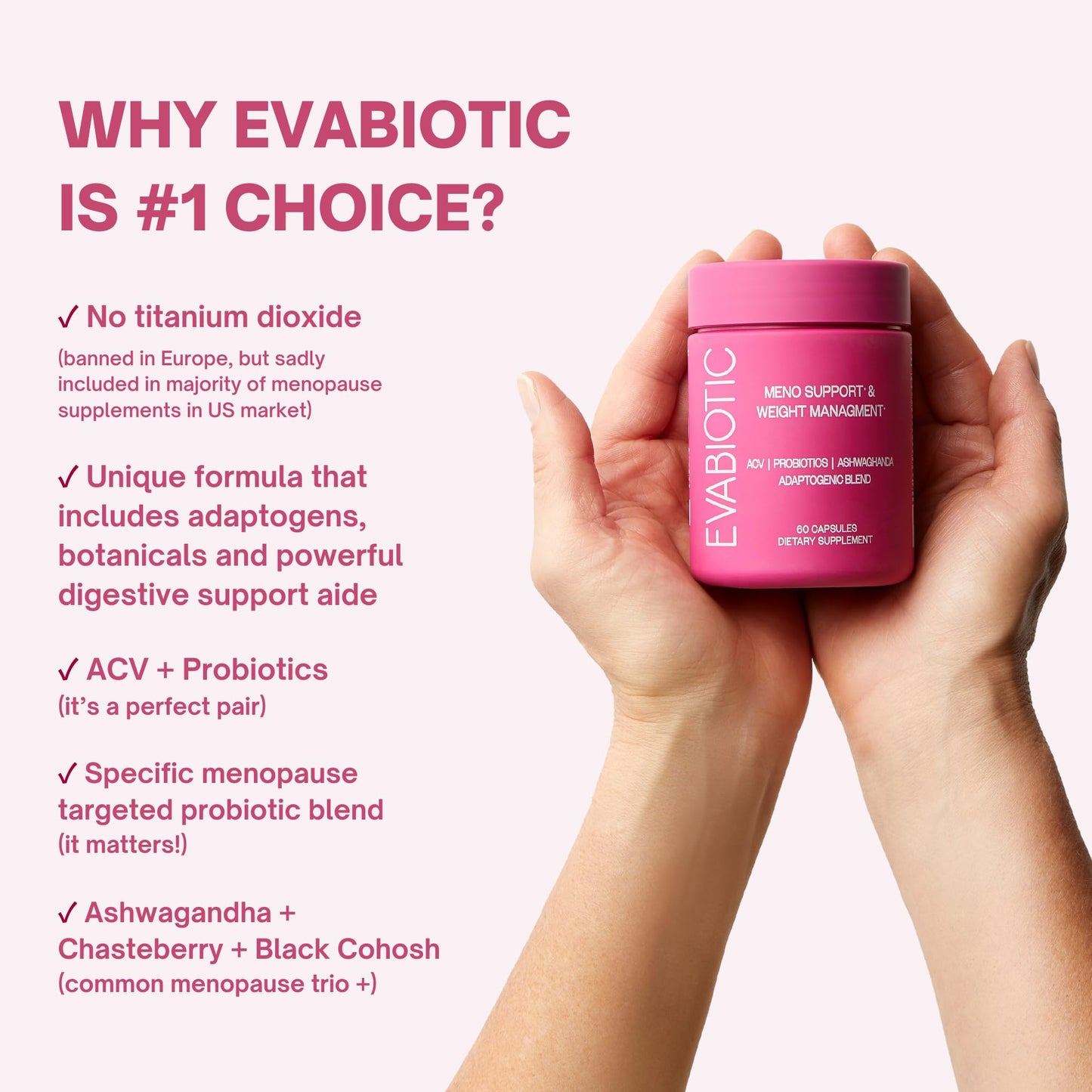 Complete Menopause Vitamins - Ashwaghanda, Probiotics, ACV for Weight Management, Hot Flashes, Night Sweats, Bloat, Hormone Balance - Vegan 60 Caps Menopause Supplements for Women Non-GMO - Maple Wellness Supplements