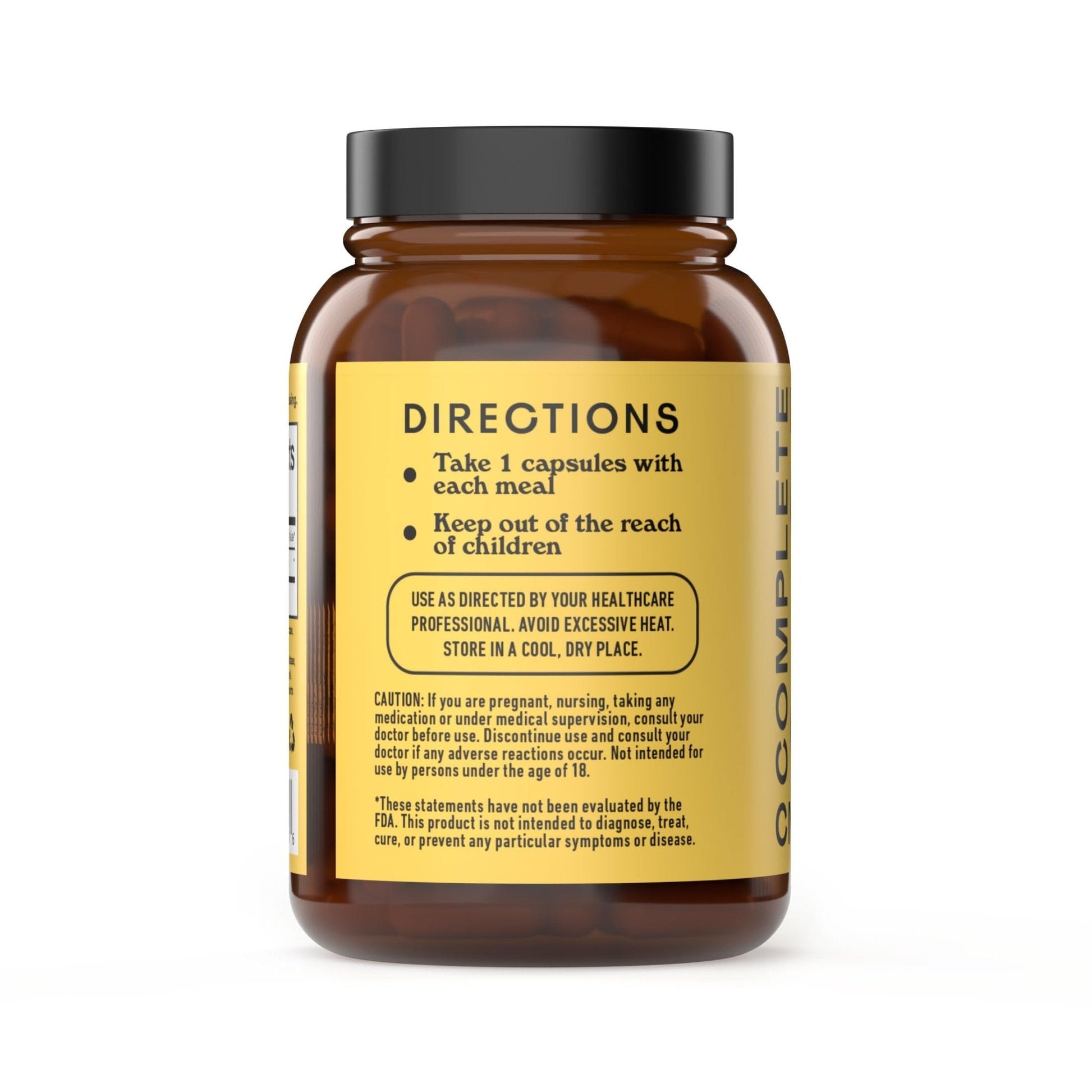 Complete Natural Products Digestive Enzyme Capsules, 550mg, 100ct | Plant-Based Formula - Maple Wellness Supplements