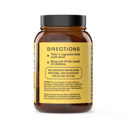 Complete Natural Products Digestive Enzyme Capsules, 550mg, 100ct | Plant-Based Formula - Maple Wellness Supplements