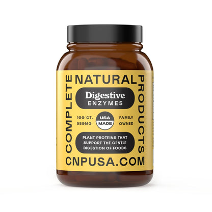 Complete Natural Products Digestive Enzyme Capsules, 550mg, 100ct | Plant-Based Formula - Maple Wellness Supplements