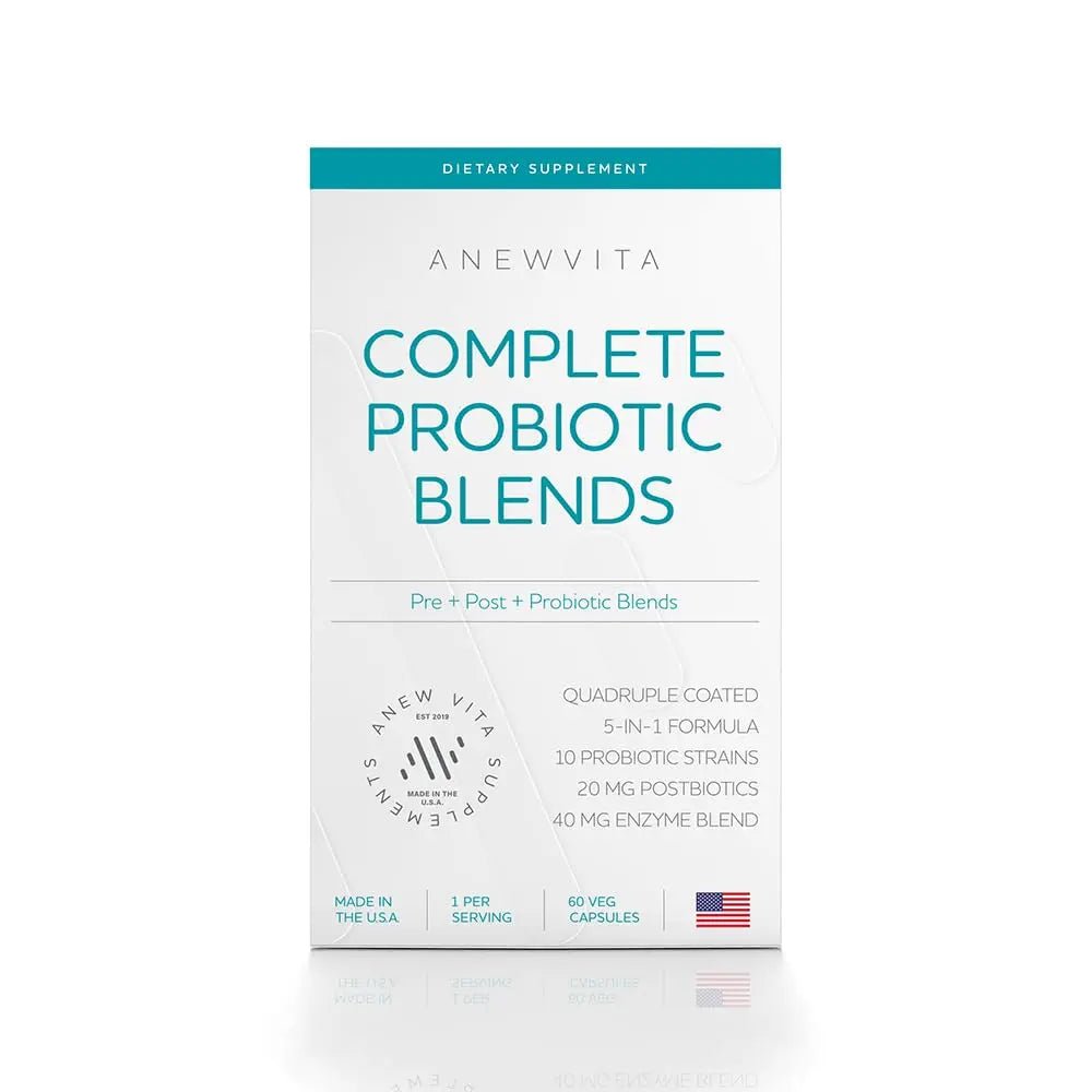 Complete Probiotic Blend: 5-in-1 Digestive Enzymes, Zinc, Postbiotic, Prebiotics and Probiotics for Women & Men, Provitalize for Women Digestive & Gut Health | 10 Strains 20 Billion CFU, 60ct Softgels - Maple Wellness Supplements