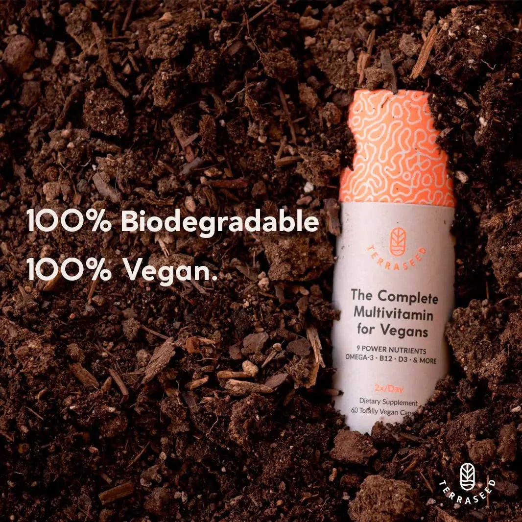 Complete Vegan Multivitamin with Iron, Omega 3, Vitamin D3, Folate, Zinc, Vitamin B12, & More - 100% Sustainable Vegan Vitamins - Maple Wellness Supplements