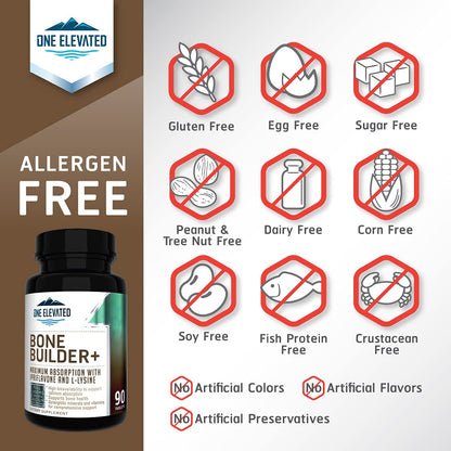 Comprehensive Bone Builder Calcium Supplement. Formulated with Highest Grade Calcium -Carbonate/Hydroxyapatite/Citrate, Magnesium, Zinc, D3. Works in Sync for Optimum Bone Health and Bone Strength. - Maple Wellness Supplements