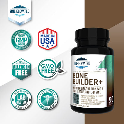 Comprehensive Bone Builder Calcium Supplement. Formulated with Highest Grade Calcium -Carbonate/Hydroxyapatite/Citrate, Magnesium, Zinc, D3. Works in Sync for Optimum Bone Health and Bone Strength. - Maple Wellness Supplements