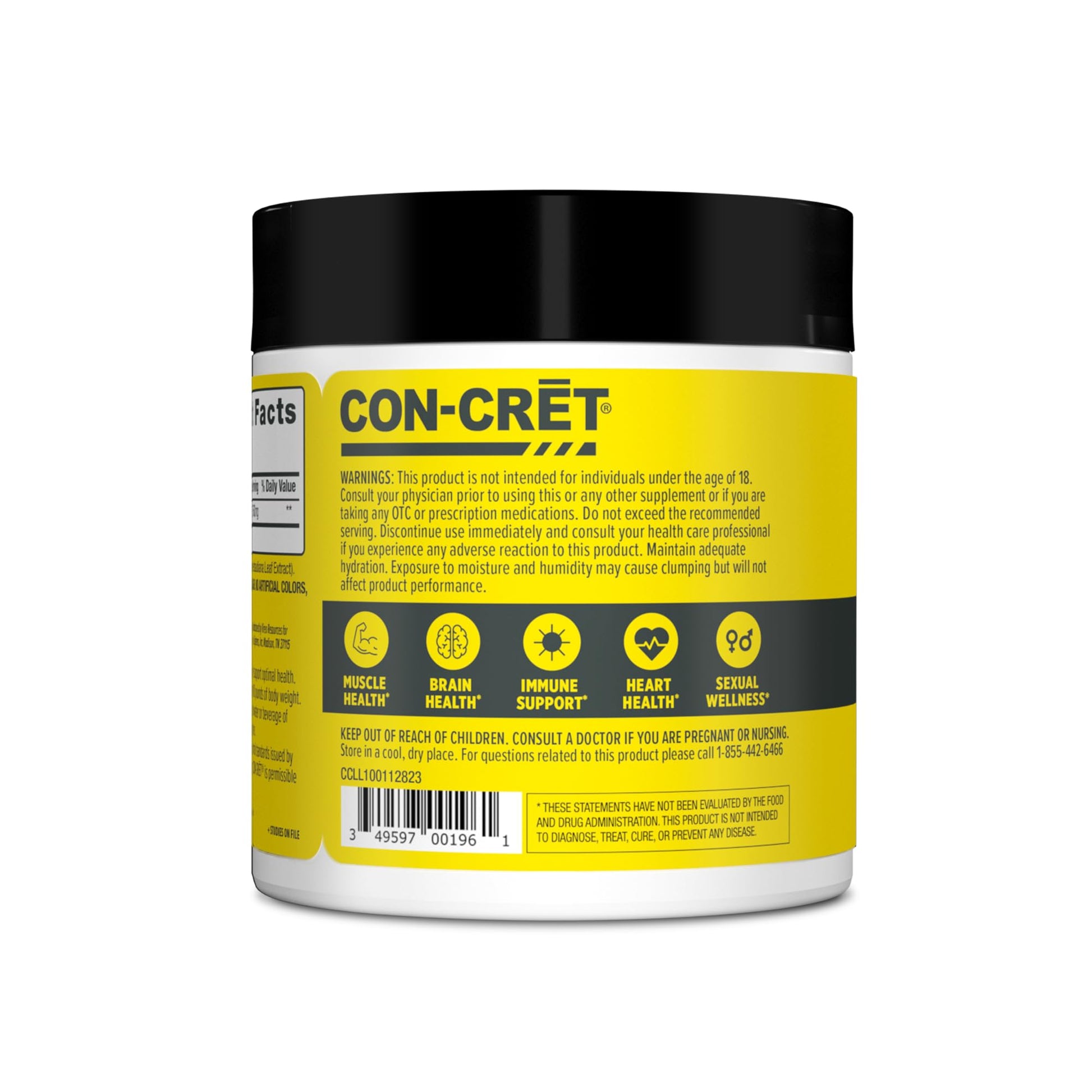 CON-CRET Creatine HCl Powder | Muscle, Cognitive, Cellular Energy Support | No Bloating or Cramps | USA Made & NSF Certified - Maple Wellness Supplements