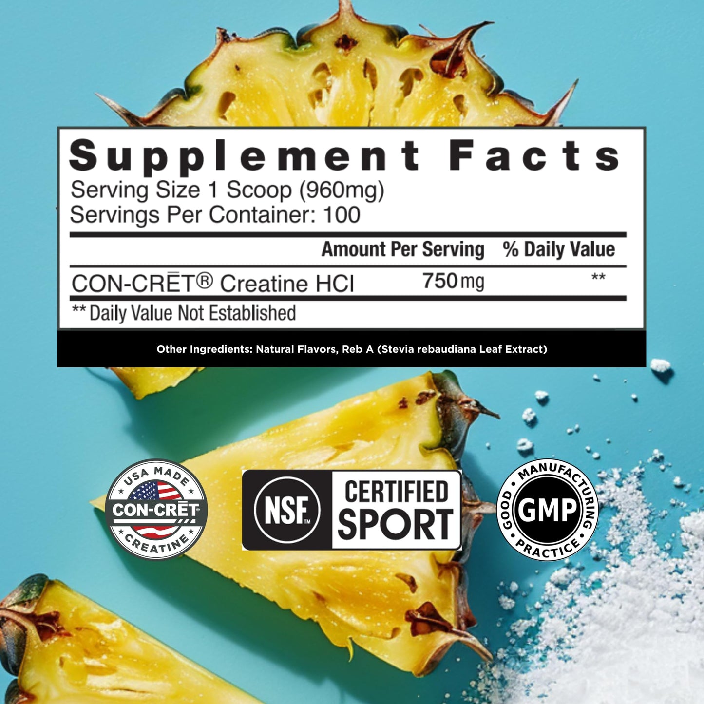 CON-CRET Creatine HCl Powder | Muscle, Cognitive, Cellular Energy Support | No Bloating or Cramps | USA Made & NSF Certified - Maple Wellness Supplements