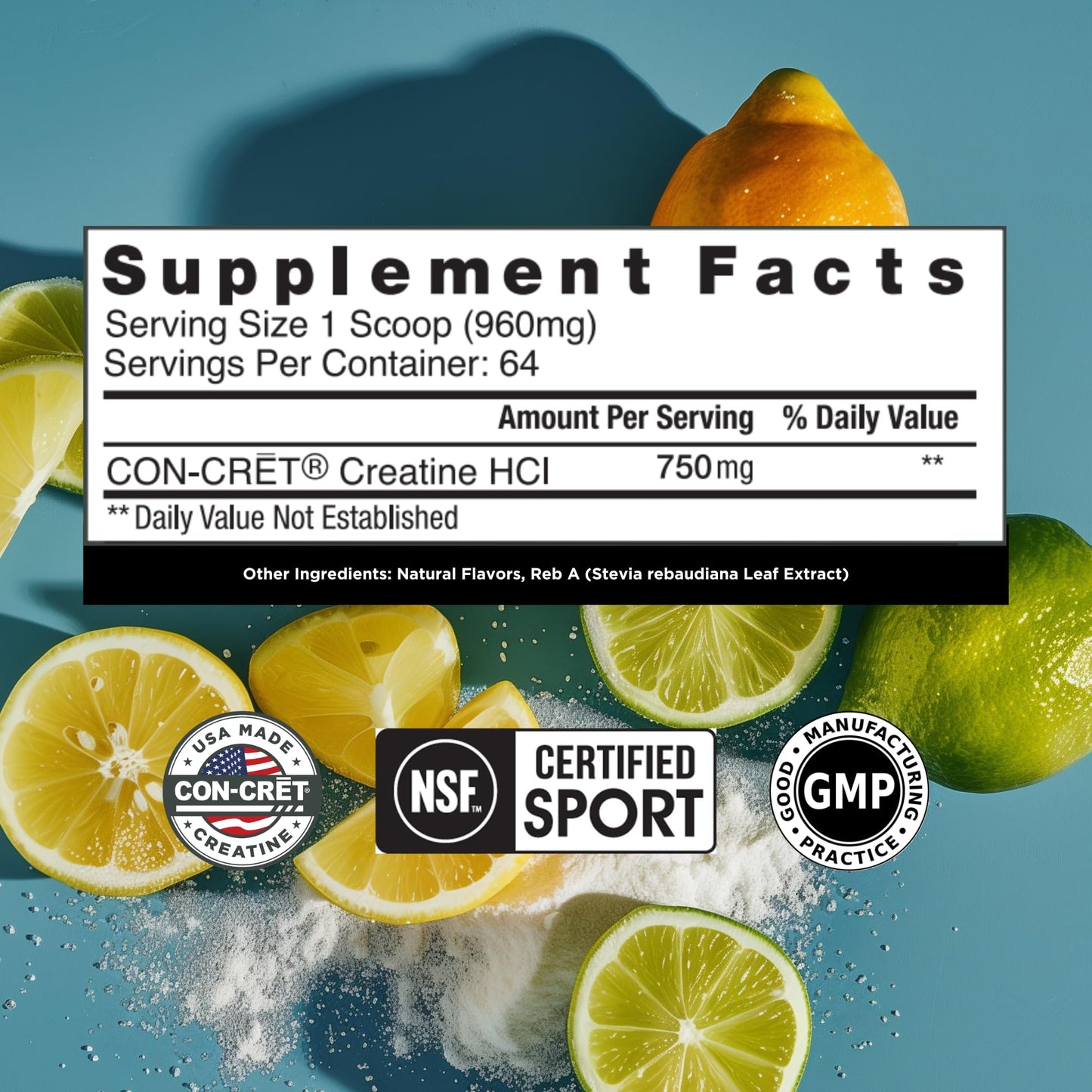 CON-CRET Creatine HCl Powder | Muscle, Cognitive, Cellular Energy Support | No Bloating or Cramps | USA Made & NSF Certified - Maple Wellness Supplements