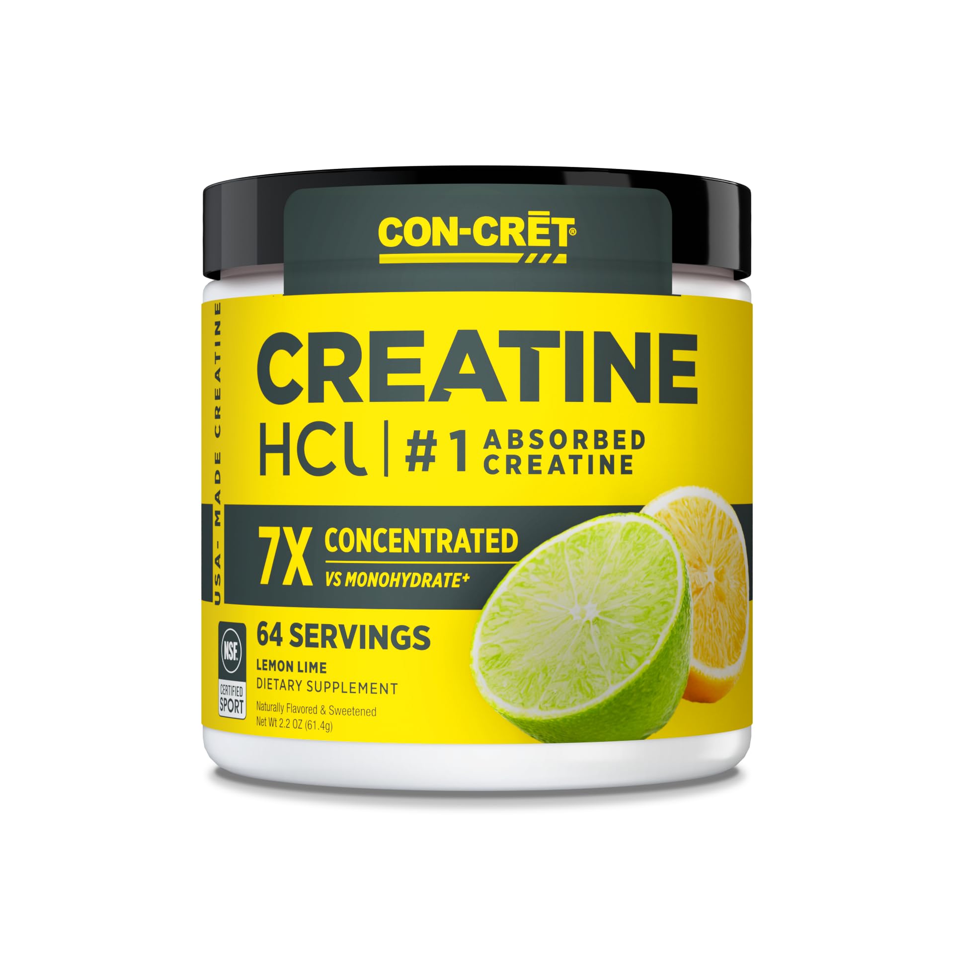 CON-CRET Creatine HCl Powder | Muscle, Cognitive, Cellular Energy Support | No Bloating or Cramps | USA Made & NSF Certified - Maple Wellness Supplements
