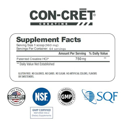 CON-CRET Creatine HCl Powder | Supports Muscle, Cognitive, and Immune Health - Maple Wellness Supplements