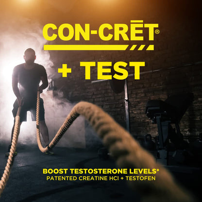 CON-CRET®+ Test, CON-CRET® Patented Creatine HCl Now with Testofen®, Boost Testosterone Levels, 60 Capsules - Maple Wellness Supplements