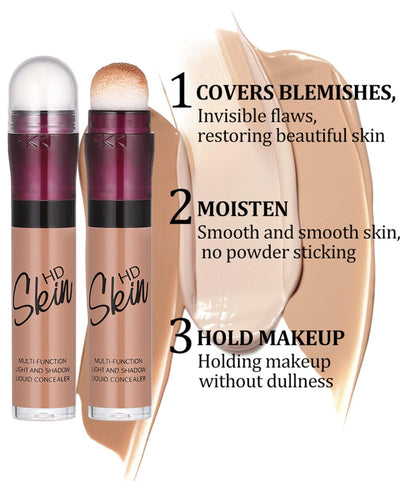 Concealer Stick Foundation Concealer Moisturizing Hydration Brightening Skin Tone Concealer Oil Control Waterproof With Applicator Cushion - Maple Wellness Supplements