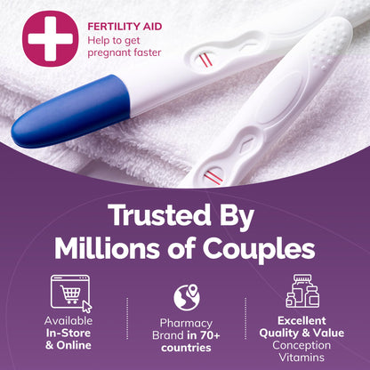 CONCEIVE PLUS Womens Fertility Support – Prenatal Multivitamin for Trying to Get Pregnant – Conception Blend, Hormonal Balance, Folate, Zinc, Thiamin, Riboflavin, Biotin – Non-GMO, Vegan – 30 Days - Maple Wellness Supplements
